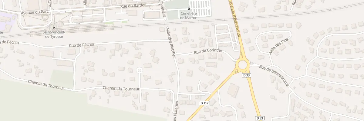 Plan du 224B All des Platanes à Saint-Vincent-de-Tyrosse