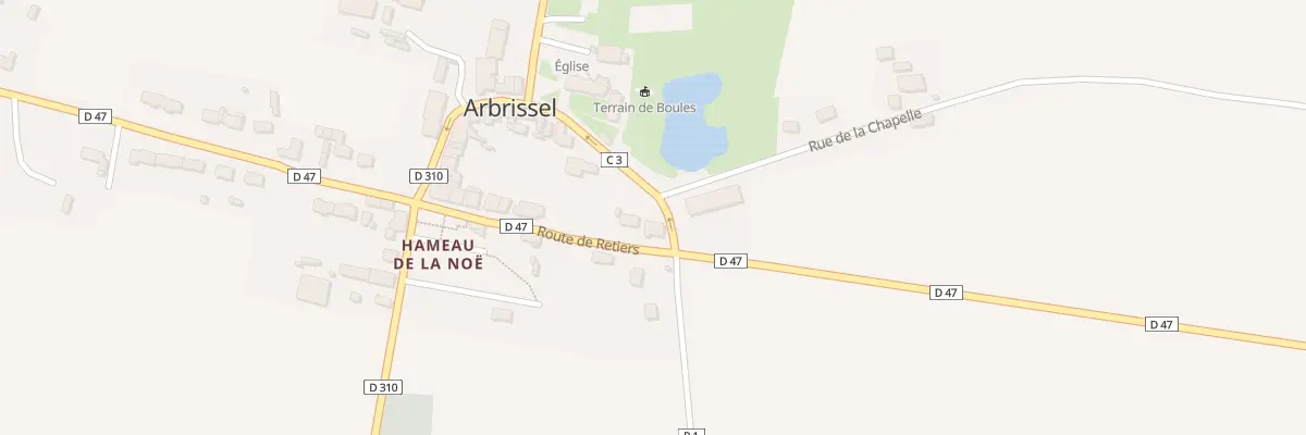 Plan du 1 Route de Retiers à Arbrissel