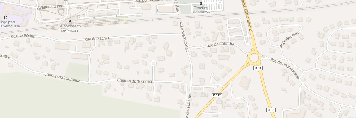 Plan du 6 All des Platanes à Saint-Vincent-de-Tyrosse