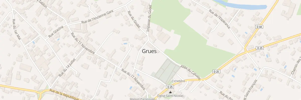 Plan du 2A Rue du godet à Grues