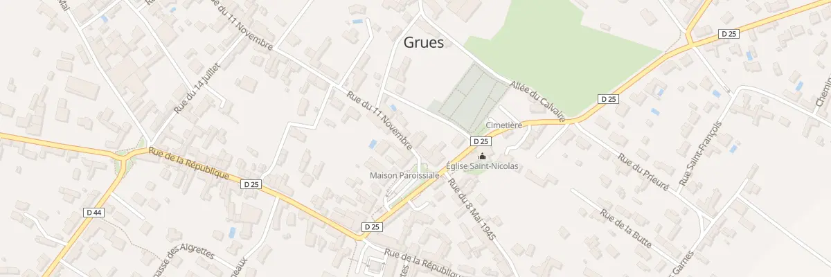 Plan du 2 Rue du onze novembre à Grues