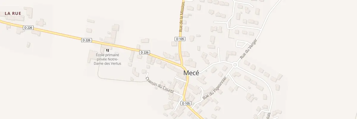 Plan du 2 Rue des Ecoles à Mecé