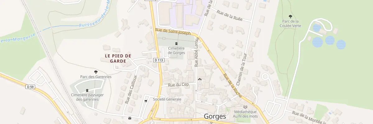 Plan du 25 Rue Abbé Larose à Gorges