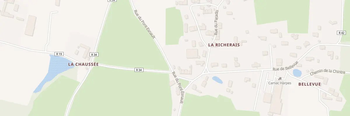 Plan du 2 Rte du Pont Esnault à Mouzeil