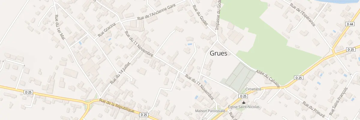 Plan du 8 Rue du onze novembre à Grues