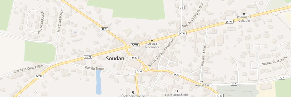 Plan du 3 Rue du Onze Novembre 1918 à Soudan