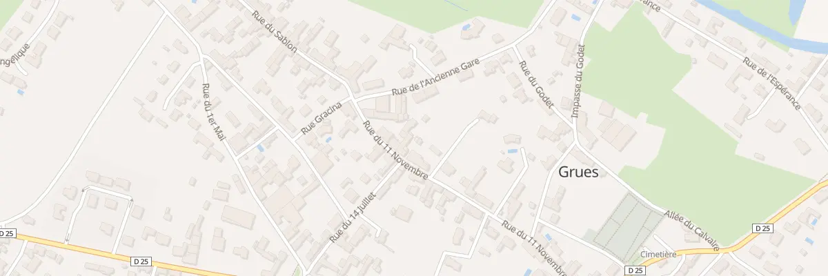 Plan du 16 Rue du onze novembre à Grues