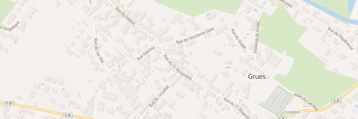Plan du 18 Rue du onze novembre à Grues