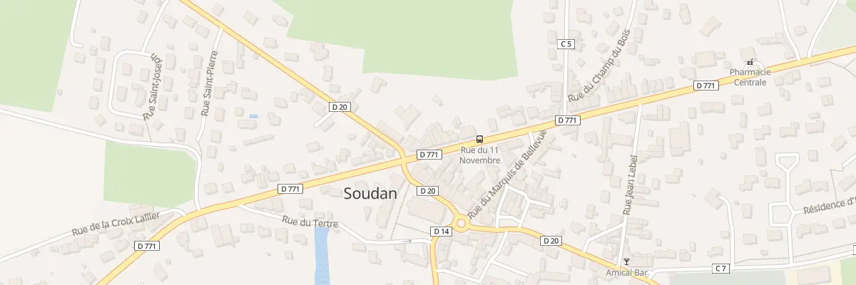 Plan du 2 Rue du Onze Novembre 1918 à Soudan