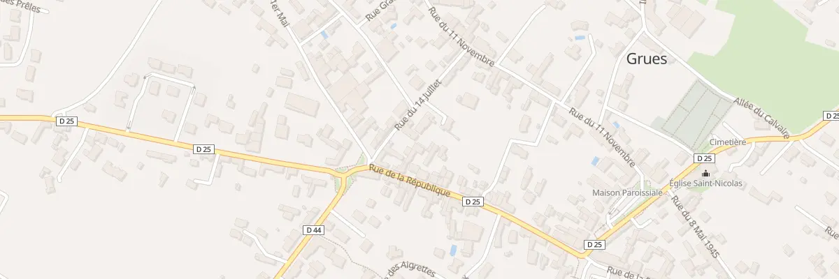 Plan du 2B Rue du 14 juillet à Grues