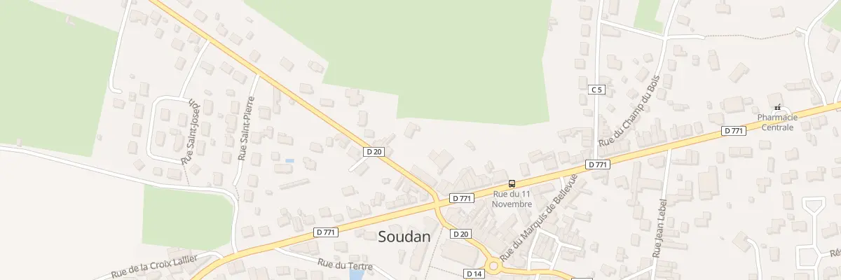 Plan du 11 Rue Joseph Lardeux à Soudan