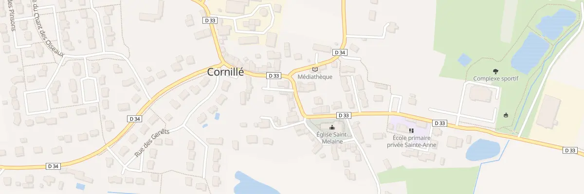 Plan du 3 Pl de l’Eglise à Cornillé