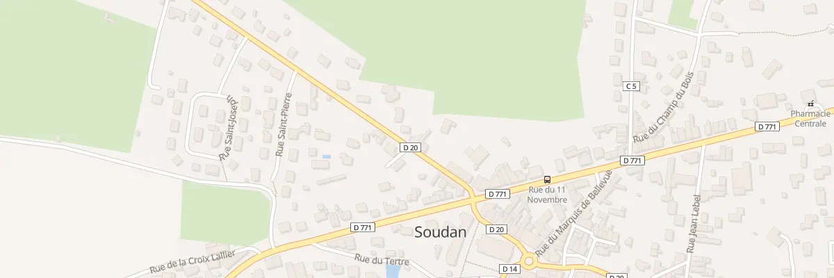 Plan du 15 Rue Joseph Lardeux à Soudan