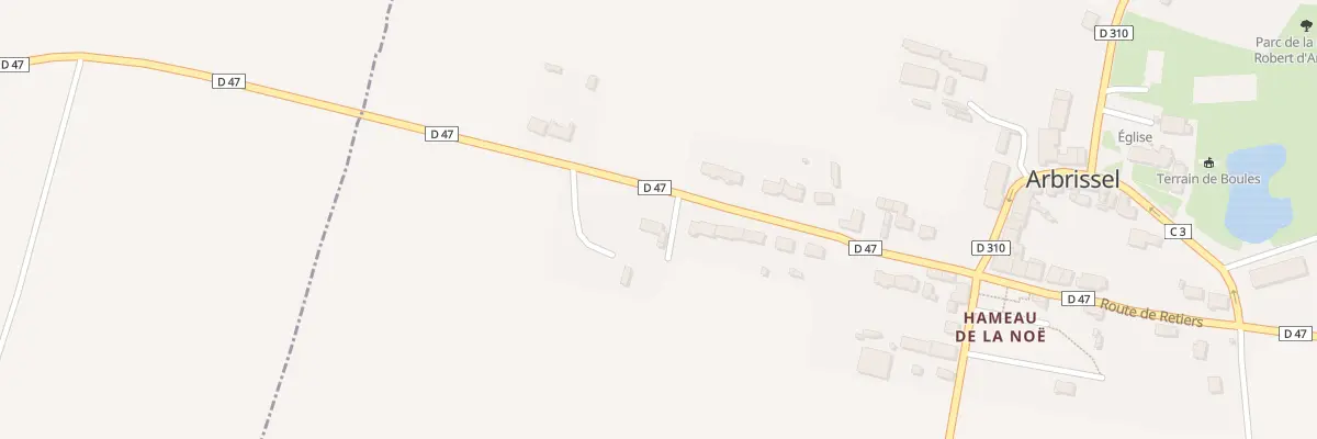 Plan du 44 Route de Retiers à Arbrissel