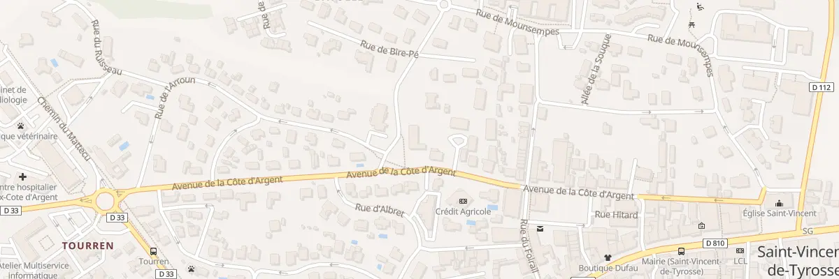 Plan du 68 Av Cote d’Argent à Saint-Vincent-de-Tyrosse