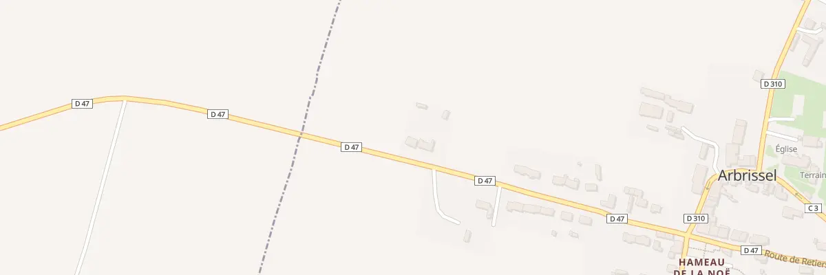 Plan du 47 Route de Retiers à Arbrissel