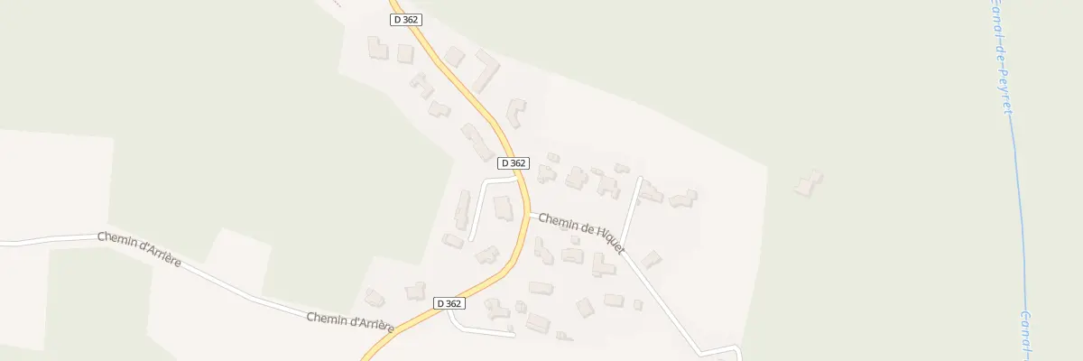 Plan de Rte de St Barthelemy à Biaudos