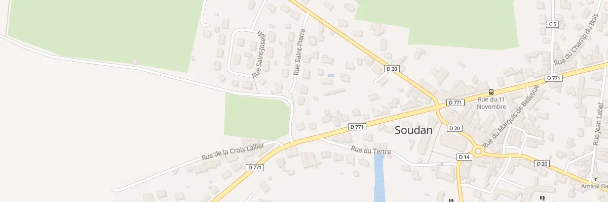 Plan du 10 Rue Saint-Pierre à Soudan
