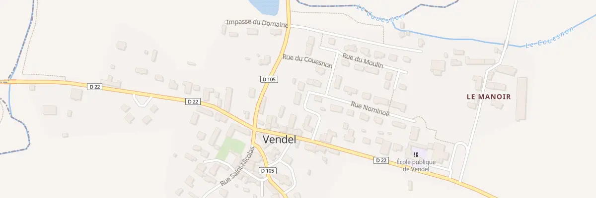 Plan du 5 Rue du Couesnon Vendel à Rives-du-Couesnon