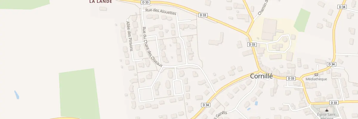 Plan du 2 Rue des Alouettes à Cornillé