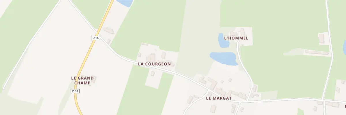 Plan du 9 La Courgeon à Soudan