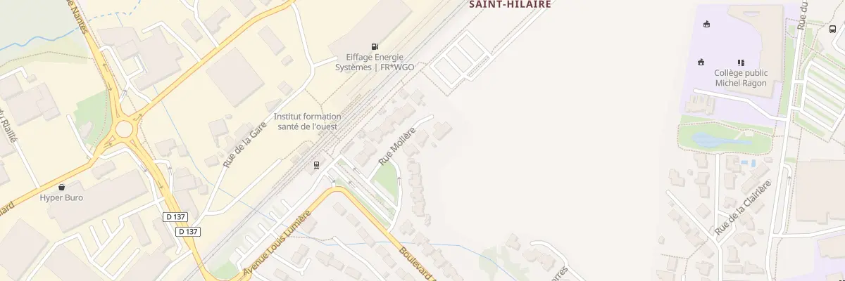 Plan du 12 Rue molière à Montaigu-Vendée