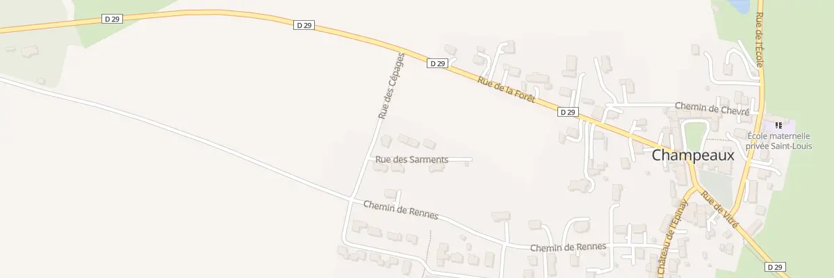 Plan du 3 Rue des Sarments à Champeaux