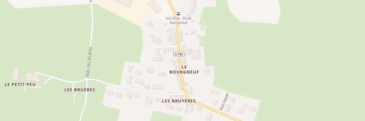 Plan du 14 Le Bourgneuf à Val-d’Izé