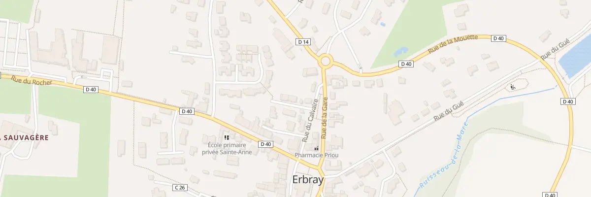 Plan du 2 Rue de la Source à Erbray