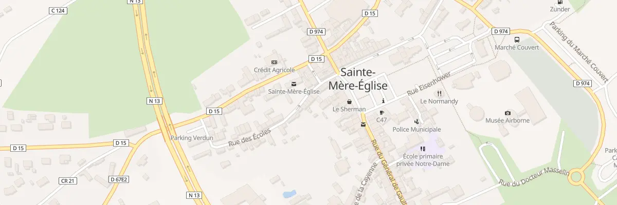 Plan du 13 Rue des Ecoles à Sainte-Mère-Église