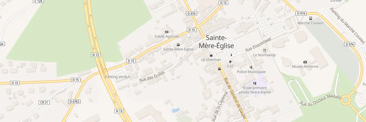 Plan du 15 Rue des Ecoles à Sainte-Mère-Église
