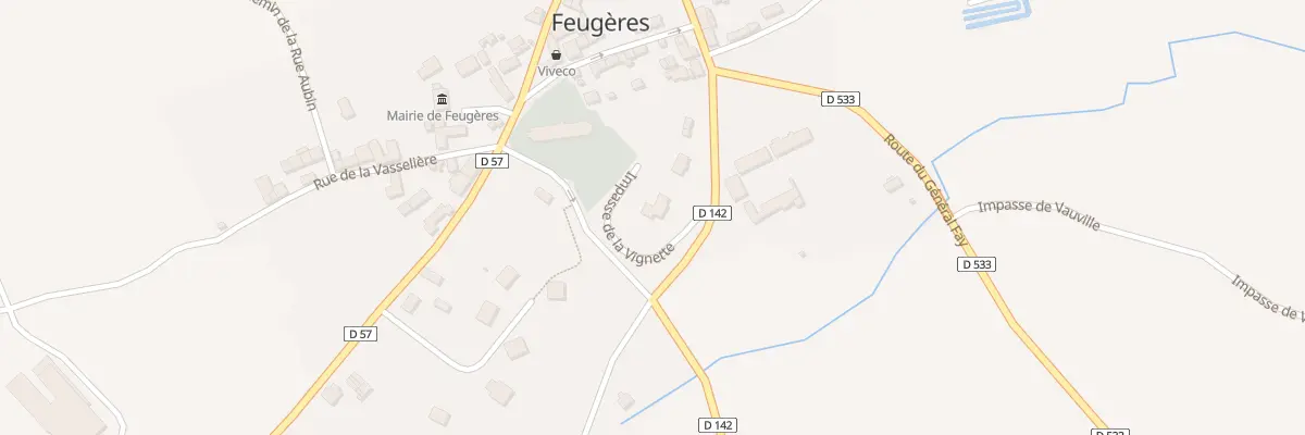 Plan du 10 Rue d’Hauteville à Feugères