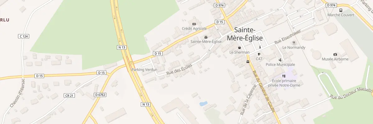 Plan du 8 Rue des Ecoles à Sainte-Mère-Église