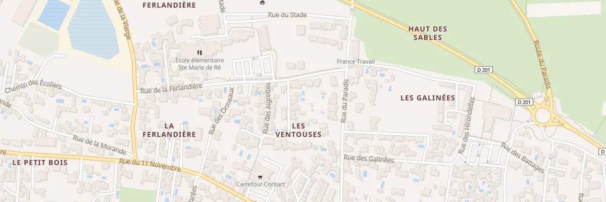 Plan du 2 Rue Petite Rue La Ferlandiere à Sainte-Marie-de-Ré