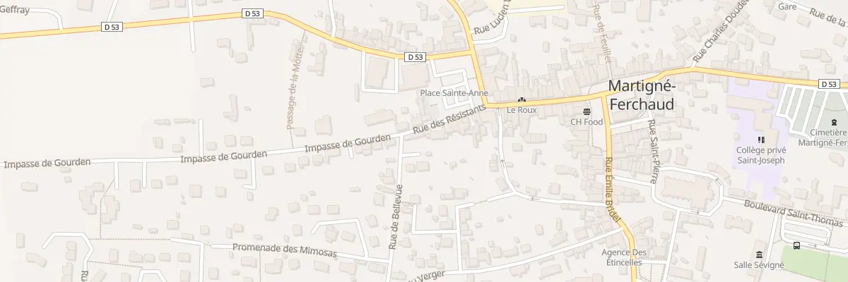 Plan du 17 Rue des Resistants 1940 1945 à Martigné-Ferchaud