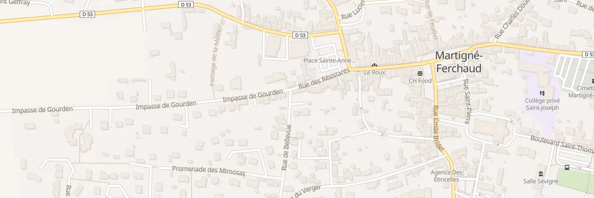 Plan du 19 Rue des Resistants 1940 1945 à Martigné-Ferchaud