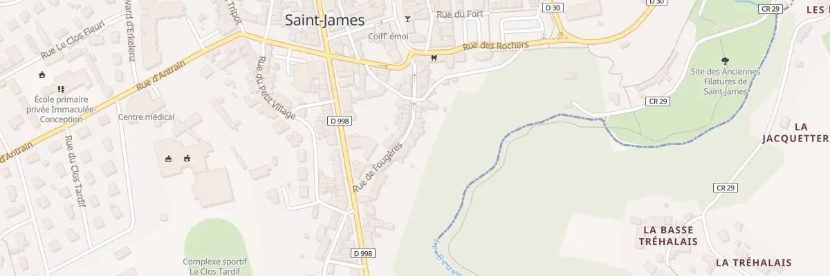 Plan du 21 Rue de Fougeres - St-James à Saint-James