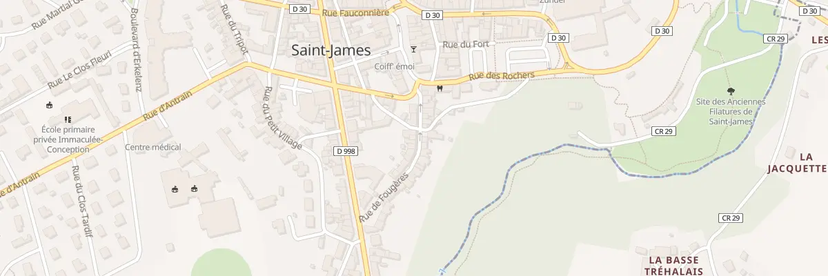 Plan du 8 Rue de Fougeres - St-James à Saint-James