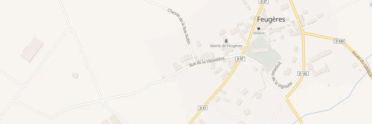 Plan du 10 Rue de la Vasselière à Feugères