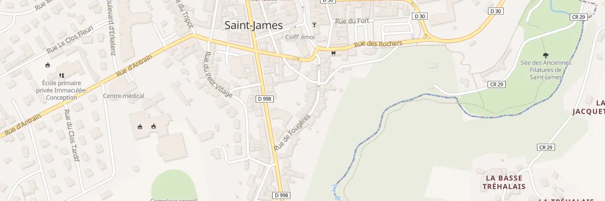 Plan du 14 Rue de Fougeres - St-James à Saint-James