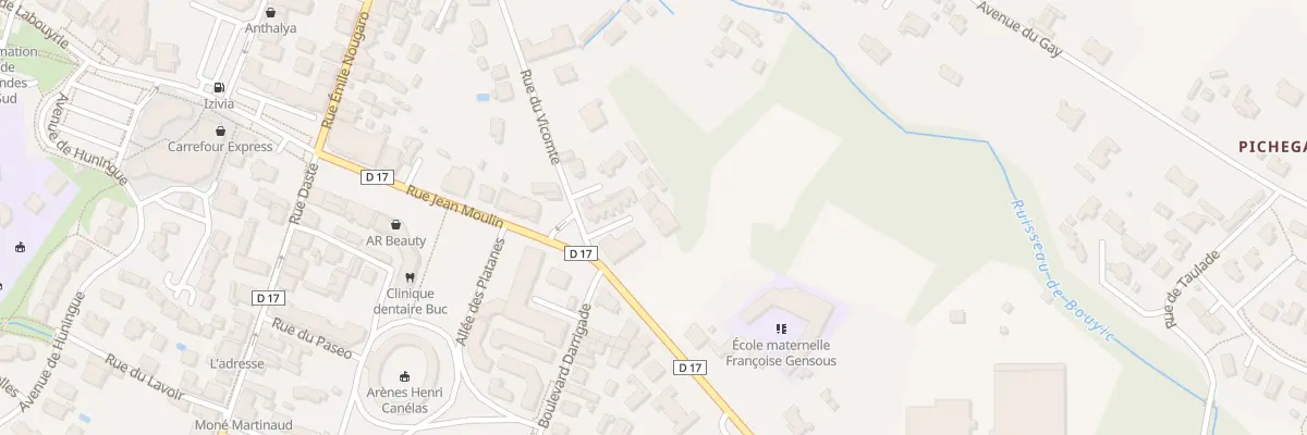 Plan du 17 Rue du Vicomte à Soustons