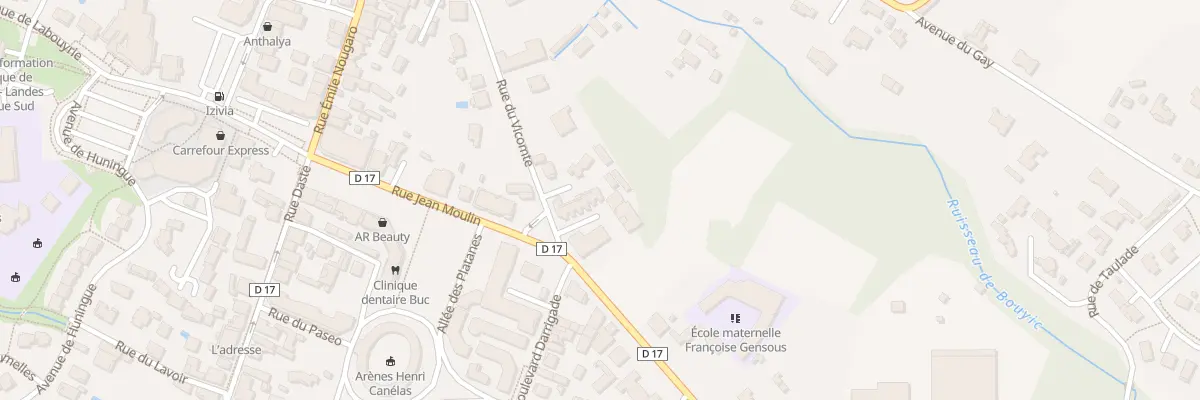 Plan du 15 Rue du Vicomte à Soustons
