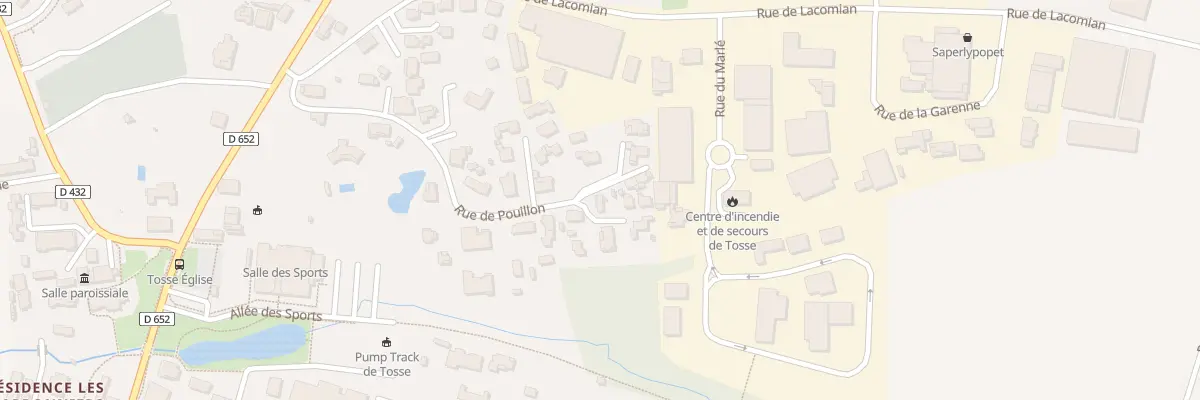 Plan du 18 Rue de Pouillon à Tosse