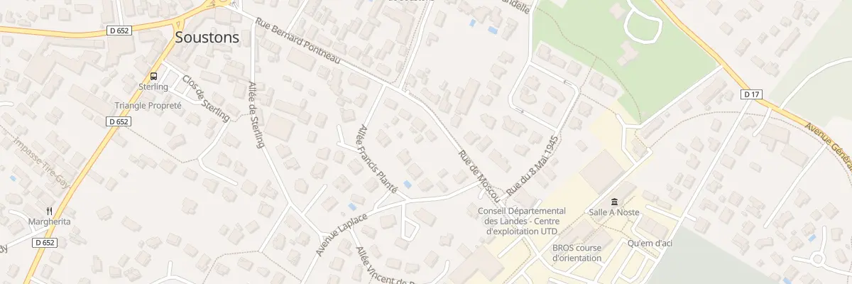 Plan du 8 Rue de Moscou à Soustons
