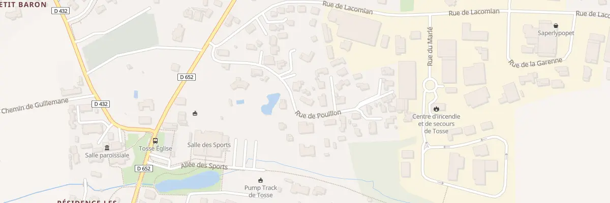 Plan du 900 Rue de Pouillon à Tosse