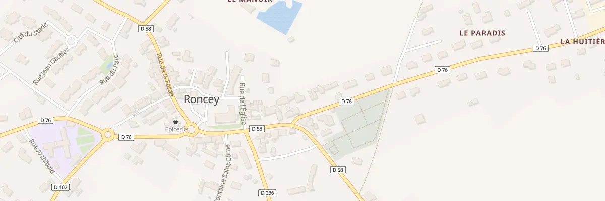 Plan du 1 Rte du Paradis à Roncey