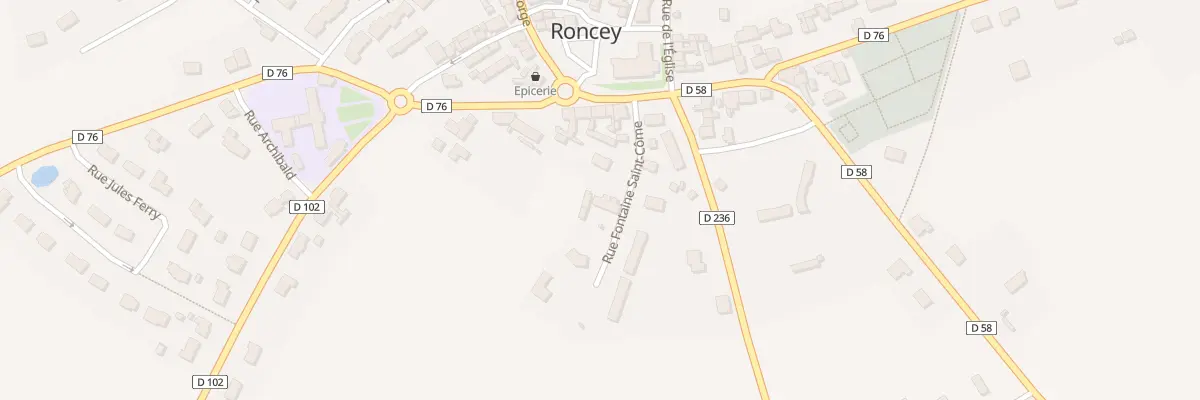 Plan du 10 Rue de la Fontaine St Come à Roncey