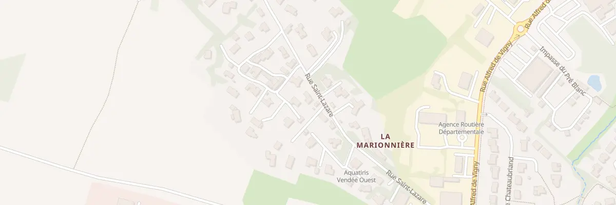Plan de la Rue saint lazare à Montaigu-Vendée