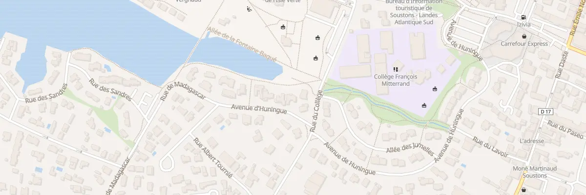 Plan du 22 Av de Huningue à Soustons