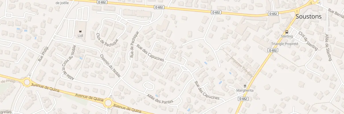 Plan du 34 Rue des Capucines à Soustons